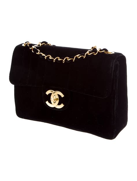 chanel velvet flap bag.